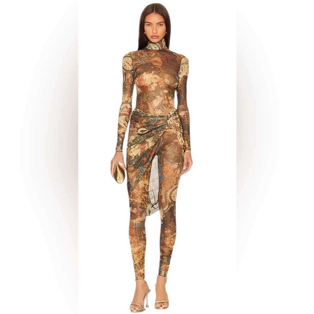 Ronny Kobo Kayden Catsuit in Bronze Combo Size XS
